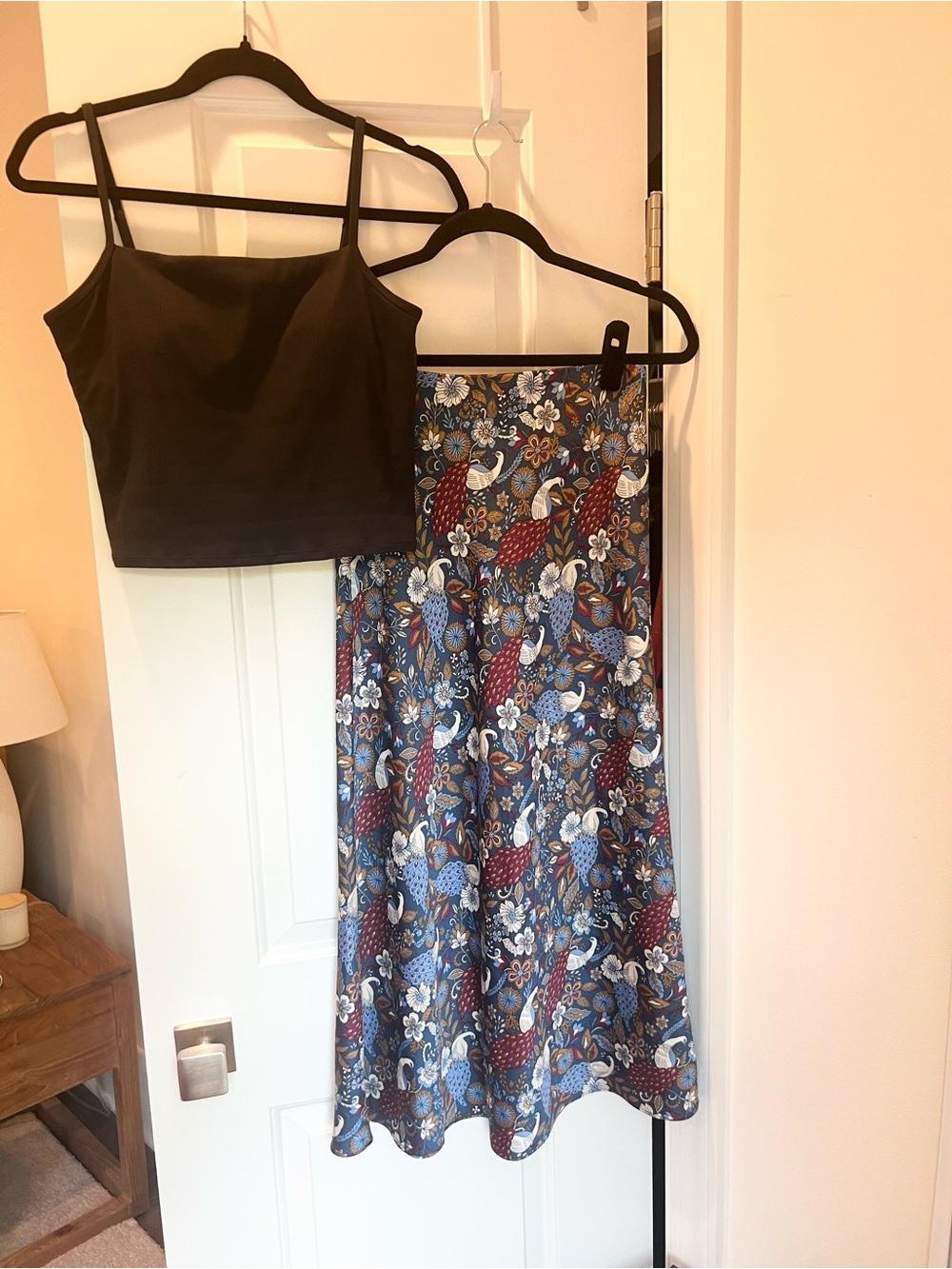 Beautiful Satin Like Midi Skirt NWOT